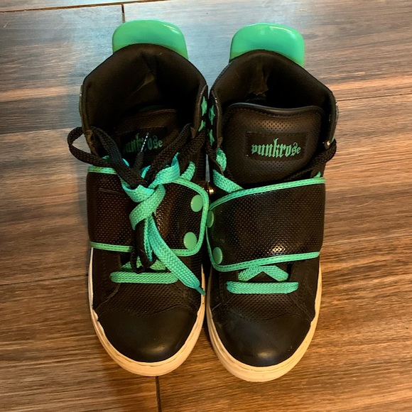 Punkrose High Top - Women’s - Black & Teal (6) - Picture 2 of 4